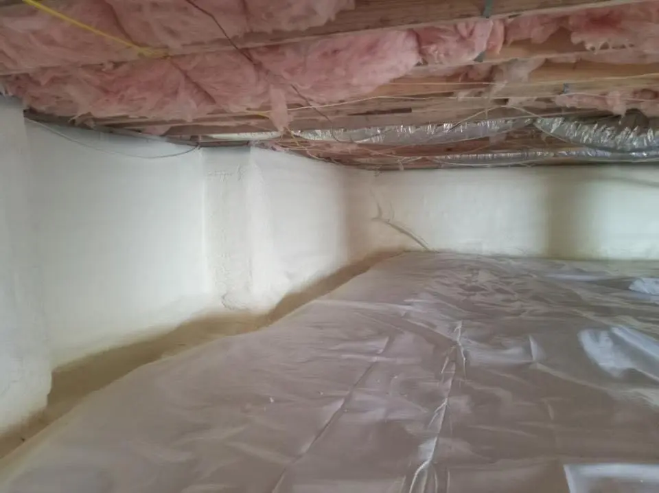Crawl space encapsulation with closed-cell spray foam for Attic Insulation in Vienna